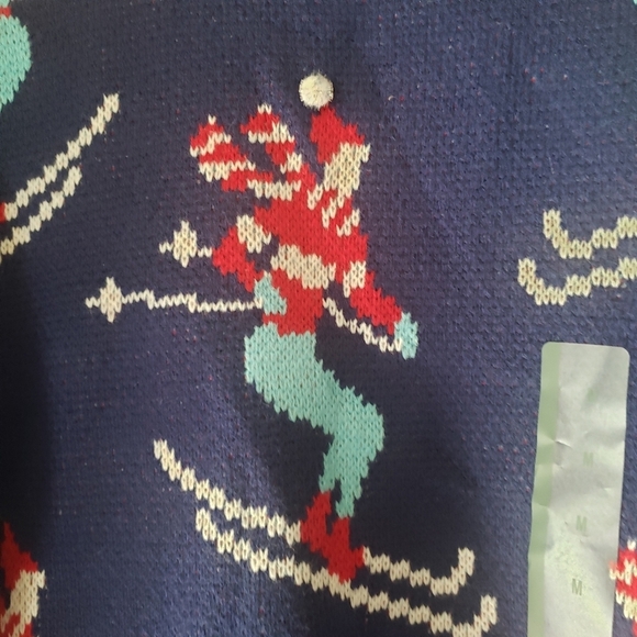 Women’s Alpine Skier Graphic Sweater Blue Medium - Picture 8 of 15